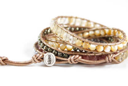 Biscuit - Stone Mix Wrap Bracelet