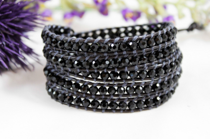 Berlin - Black Crystal Wrap Bracelet
