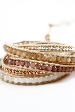 Load image into Gallery viewer, Miranda - Light Natural Leather Wrap Bracelet
