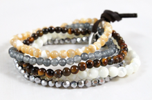 Load image into Gallery viewer, Semi Precious Stone Mix Luxury Stack Bracelet - BL-Deer
