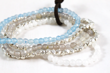 Load image into Gallery viewer, Semi Precious Stone and Crystal Luxury Stack Bracelet - BL-Aloha
