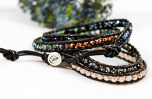 Load image into Gallery viewer, Matrix - Crystal Mix Leather Wrap Bracelet

