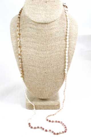 Hand Knotted Convertible Crochet Bracelet or Necklace, Crystals and Stones Mix - WR5-Miranda