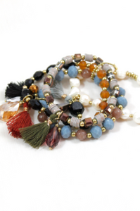 Earth Tone Stretch Stack Bracelet -The Classics Collection- B1-814