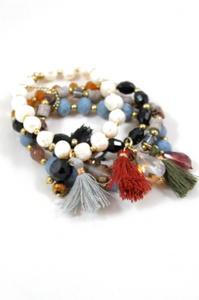 Earth Tone Stretch Stack Bracelet -The Classics Collection- B1-814