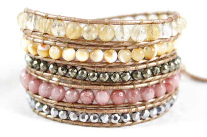 Biscuit - Stone Mix Wrap Bracelet