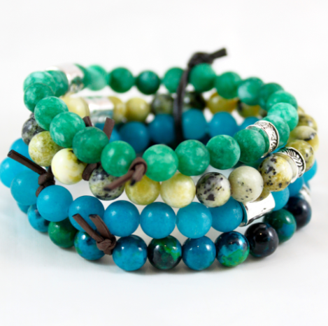 Chunky Stone Stack Bracelet - BL-M44