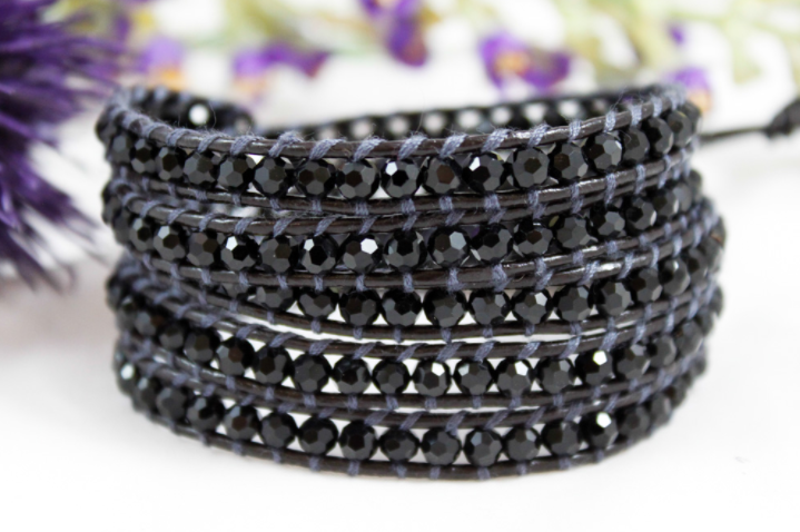 Berlin - Black Crystal Wrap Bracelet