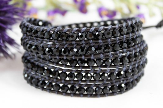 Berlin - Black Crystal Wrap Bracelet