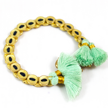 Load image into Gallery viewer, Brass Woven Chain Style Bracelet from India - BD-001M
