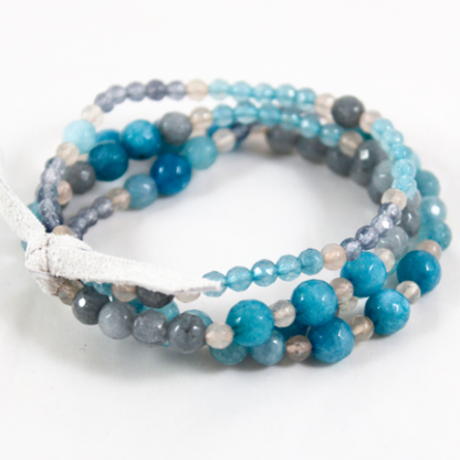 Blue Jean Stack Stretch Bracelet   -The Classics Collection- B1-898