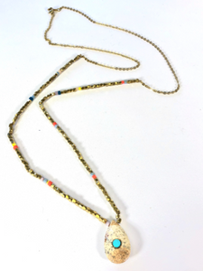 Delicate Beaded Long Necklace -French Flair Collection- N2-1000