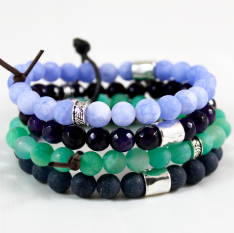 Chunky Stone Stack Bracelet - BL-M12