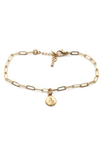Load image into Gallery viewer, Tiny Chain Bracelet with Mini French Gold Medal Charm -French Medals Collection- B6-020
