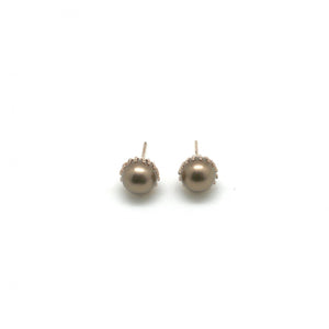 Luxury Freshwater Pearl Stud Earrings -French Flair Collection- E4-052