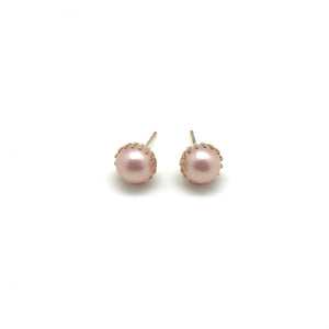 Luxury Freshwater Pearl Stud Earrings -French Flair Collection- E4-053