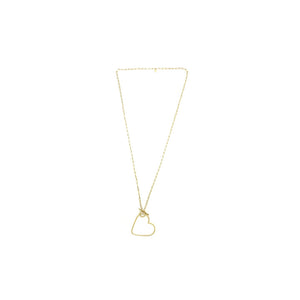 Simple Short Open Heart Short Chain Necklace -French Flair Collection- N2-2261