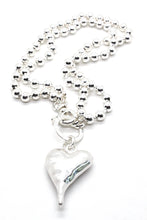 Load image into Gallery viewer, Large Silver Heart Necklace to Wear Short or Long -The Classics Collection-N2-2179
