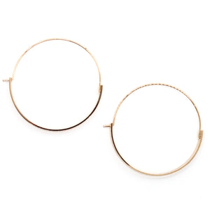 Simple Hoop Style Gold Earrings - E4-001