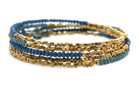 Spring Teal Crystal and Gold - French Flair Collection - B1-1048