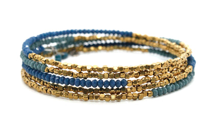 Spring Teal Crystal and Gold - French Flair Collection - B1-1048