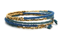 Load image into Gallery viewer, Spring Teal Crystal and Gold - French Flair Collection - B1-1048
