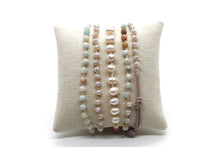 Load image into Gallery viewer, Hand Knotted Convertible Crochet Bracelet or Necklace, Pearls, Stones and Crystals - WR5-Surf
