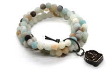 Load image into Gallery viewer, Amazonite Stretch Bracelet with Small Ganesh Charm -The Buddha Collection- BL-AZ-3G1
