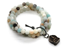 Load image into Gallery viewer, Amazonite Stretch Bracelet with Small Ganesh Charm -The Buddha Collection- BL-AZ-3G1
