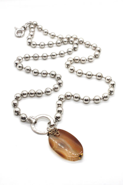 Semi Precious Stone Semi Precious Stone Necklace to Wear Short or Long - N2-1003 to Wear Short of