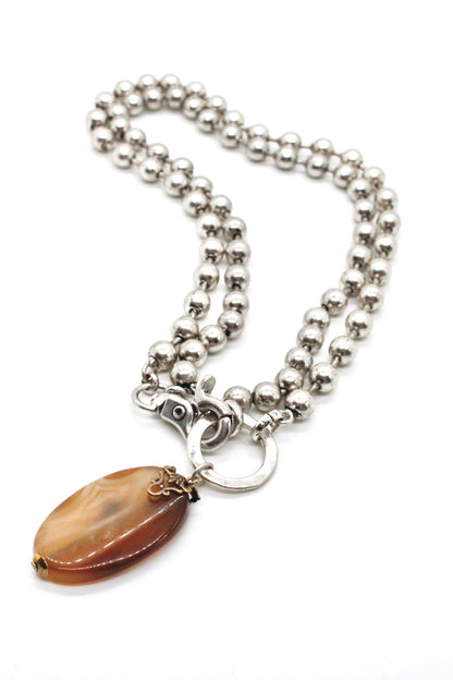 Semi Precious Stone Semi Precious Stone Necklace to Wear Short or Long - N2-1003 to Wear Short of