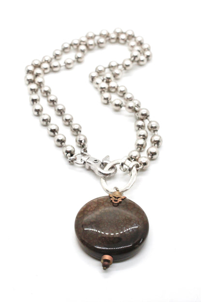 Semi Precious Stone Necklace to Wear Short or Long - N2-1004