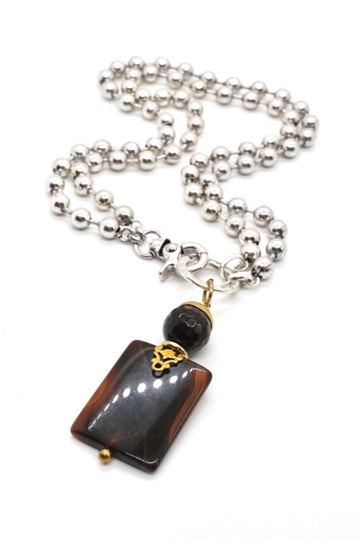 Semi Precious Stone Necklace to Wear Short or Long - N2-1006