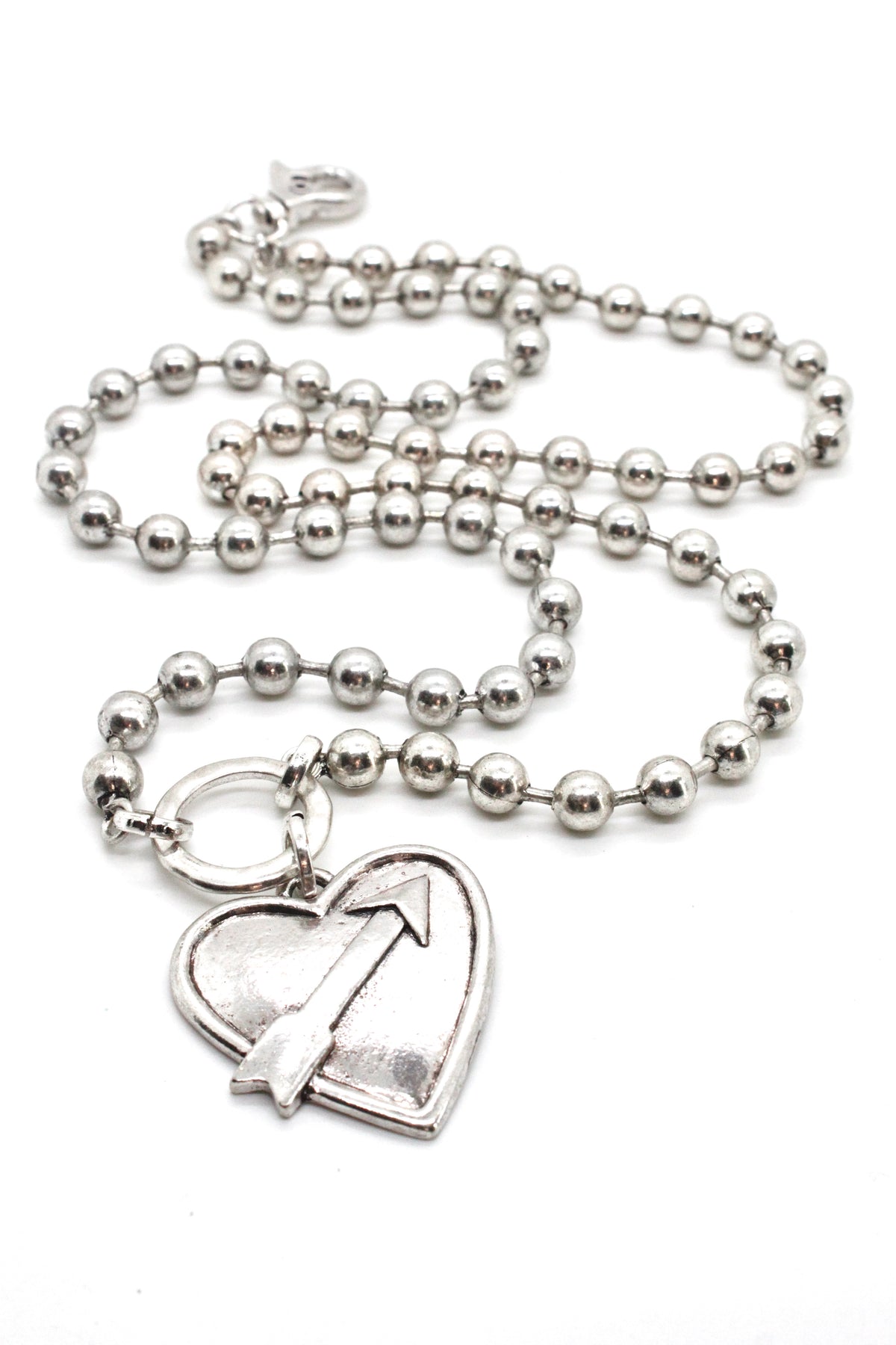 Silver Heart and Arrow to Wear Short or Long -The Classics Collection- N2-1012