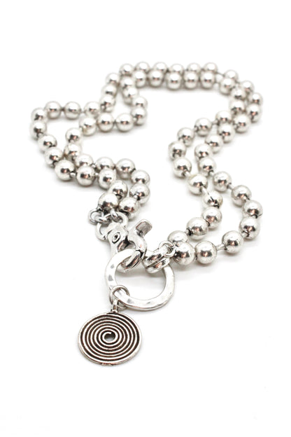 Dark Spiral Necklace to Wear Short or Long -The Classics Collection-