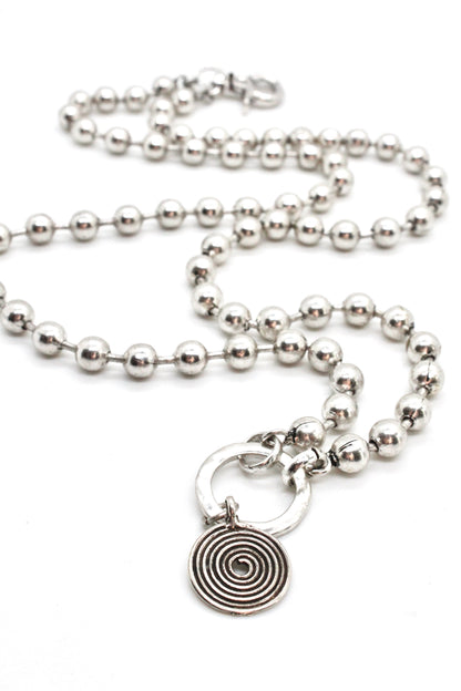 Dark Spiral Necklace to Wear Short or Long -The Classics Collection-
