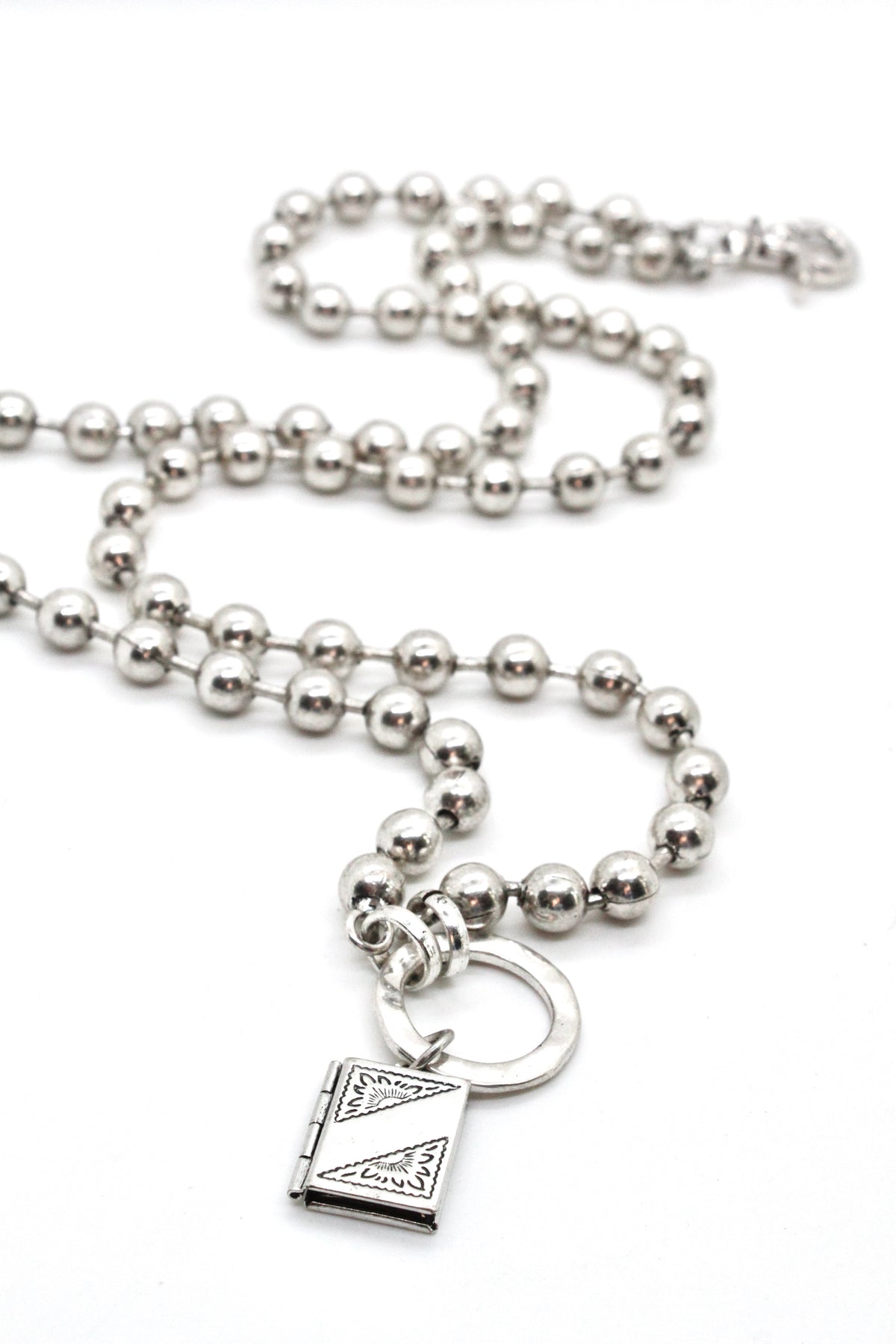 Small Book Locket Necklace to Wear Short or Long -The Classics Collection- N2-1025