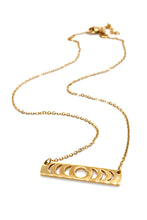 Load image into Gallery viewer, Moon Phases Necklace Gold Tone -Mini Collection- N1-008 gold
