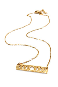 Moon Phases Necklace Gold Tone -Mini Collection- N1-008 gold