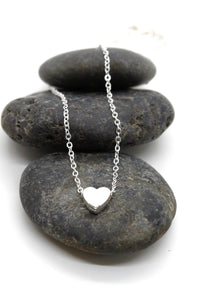 Simple Heart Necklace in Silver -Mini Collection- N1-011