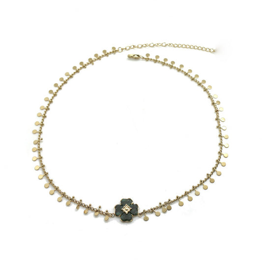 Delicate Short Clover Necklace -French Flair Collection- N2-2031