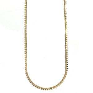 Long 24K Gold Plate Flat Mini Disc Chain Necklace -French Flair Collection- N2-2064