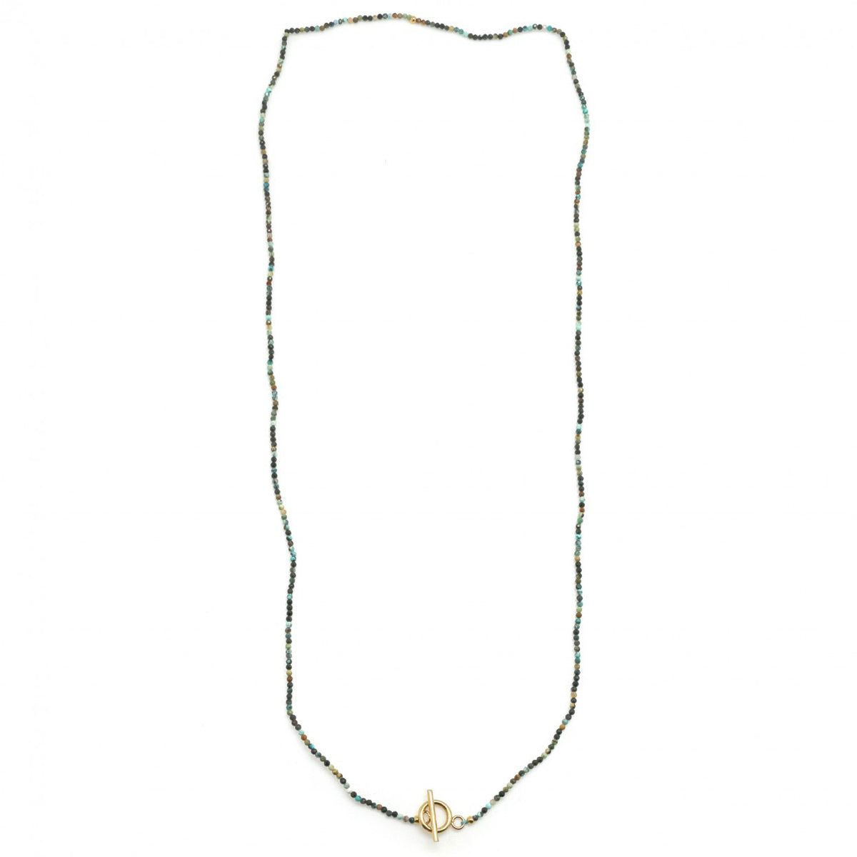 Mini African Turquoise Faceted Long Necklace or Bracelet -French Flair Collection- N2-2079