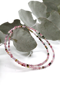 Mini Faceted Semi Precious Stone Necklace - NS-005