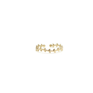 Simple Branch 24K Gold Plate Band Ring -French Flair Collection- R1-008