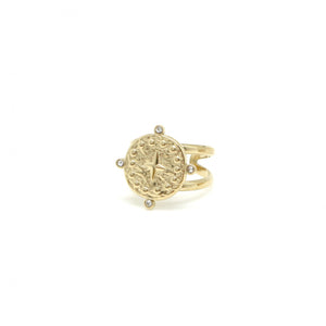 24K Gold Plate Ring -French Flair Collection- R1-016
