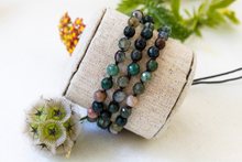 Load image into Gallery viewer, Hand Knotted Convertible Crochet Bracelet, Necklace, or Headband, Semi Precious Stones - WR-019
