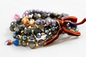 Purples Stretch Stack Bracelet -The Classics Collection- B1-787