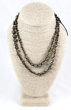 Load image into Gallery viewer, Hand Knotted Convertible Crochet Bracelet or Necklace, All Pyrite Stone - WR5-Brooklyn
